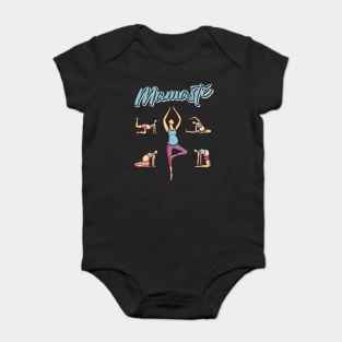 Mamaste - Funny Mom Yoga Positions Pregnancy Sports Baby Bodysuit